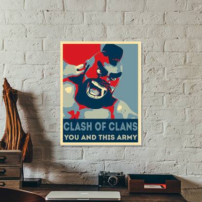 Clash Of Clans 2 Rolled Canvas Canvas Art