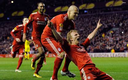 Dirk Kuyt, Martin Skrtel and David Ngog Athah Fine Quality Poster Paper Print