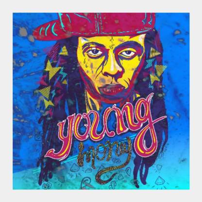 Lil Wayne: Young Money Square Art Print | Artist: RJ Artwork Photographic Paper