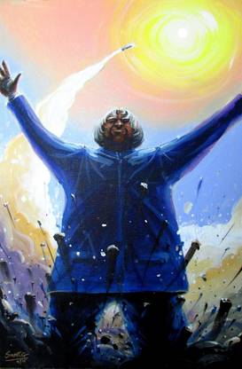 Paintcollar Small Poster "Rocket Man" Paper Print