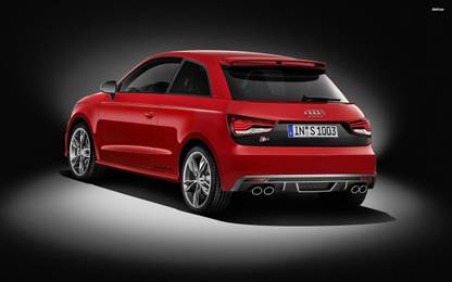 Athah Red 2014 Audi S1 Quattro back side view Poster Paper Print