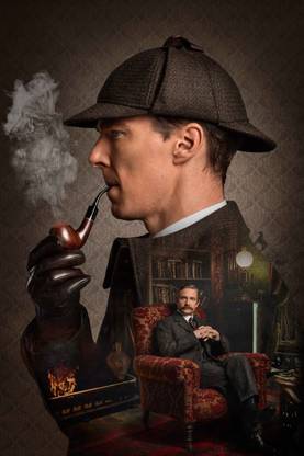 Sherlock - Victorian Era (Cigar) Paper Print
