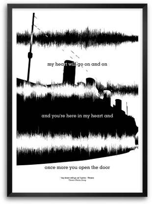 Lab No. 4 My Heart Will Go On Lyrics Titanic Movie Song Framed Poster Paper Print