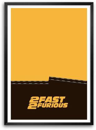 Lab No. 4 The Fast and the Furious Hollywood Movies Minimalist Framed Poster Paper Print