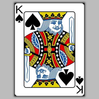 EurekaDesigns Poster king playing card Paper Rolled Paper Print