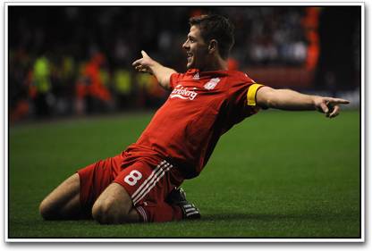 Steven Gerrard Footballer Paper Print