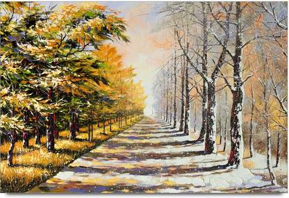 Amy Infinite Road Sketch with Beautiful View of Nature 3D Poster