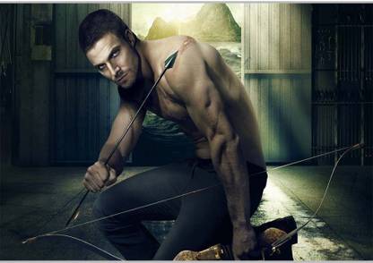 Oliver Queen With Bow And Arrow Poster Paper Print