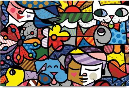 Abstract Cartoon Art Paper Print