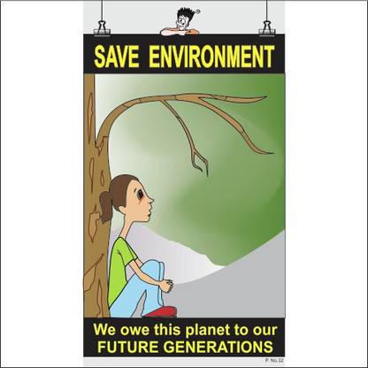 Spooky Poster-Save Environment Paper Print