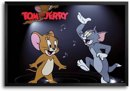 Tom And Jerry Dancing Framed Photographic Paper