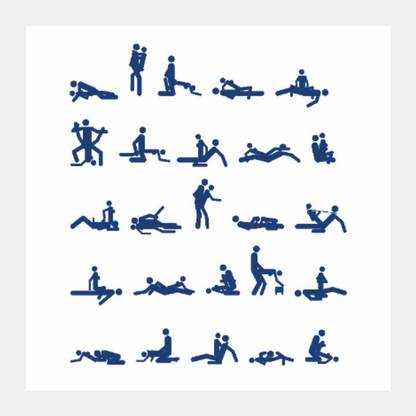 Sex Positions Square Art Print | Sortedd Photographic Paper