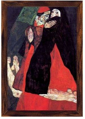 Cardinal and Nun Or the Caress (Code Sh8103) Canvas Art