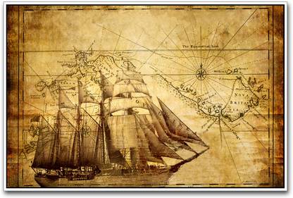 Vintage Map Paper Print
