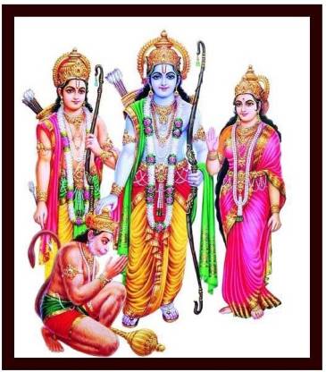 Lord Rama Sita and Lakshmana - 6 Canvas Art