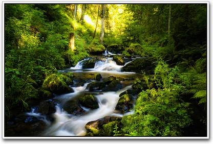 Water Flowing Scenery Paper Print