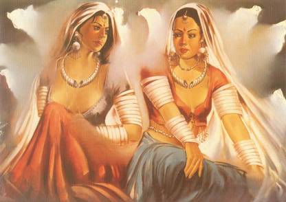 Village Ladies L-72 Paper Print