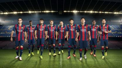FC Barcelona Football club Team ON FINE ART PAPER HD QUALITY WALLPAPER POSTER Fine Art Print