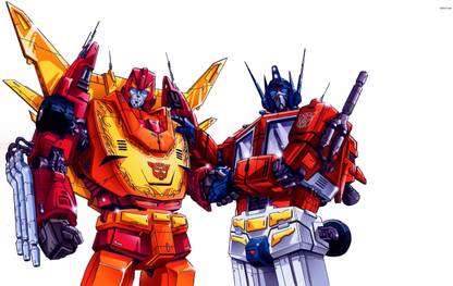 Hot Rod and Optimus Prime Athah Fine Quality Poster Paper Print