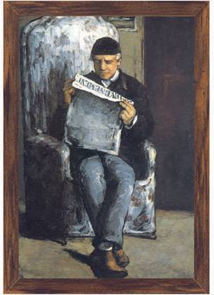 Portrait of Louis-Auguste Cezanne, the Father of the Artist, Reading From L'Ev?Nement (Code CZ1227) Canvas Art