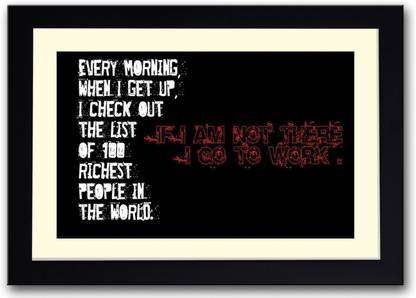 100 Richest people motivational Fine Art Print