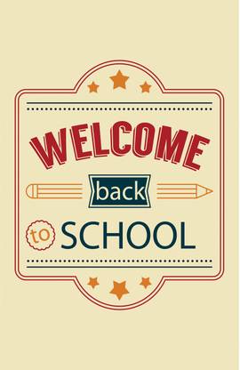 Welcome Back To School White Background Photographic Paper