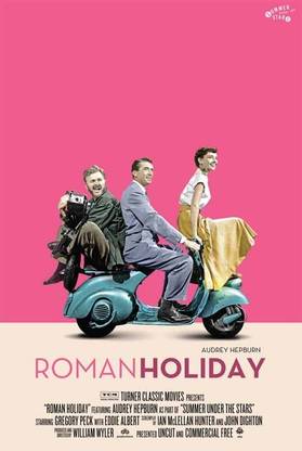 Roman Holiday - Scooter - 1953 Paper Print
