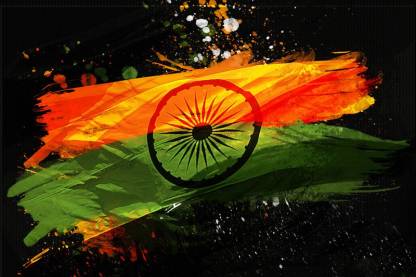 Stybuzz Indian Flag Abstract Art Photographic Paper