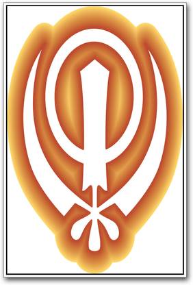 Sikh Symbol Kanda Paper Print