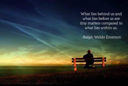 Athah What Lies Within Us - Ralph Waldo Emerson Quotation Poster Paper Print Paper Print