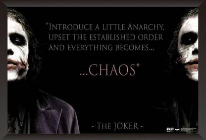 Hungover Joker Heath Ledger Quote Special Paper Poster (12x9 inches) Paper Print