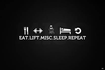 Eat Lift Misc Sleep Repeat Photographic Paper