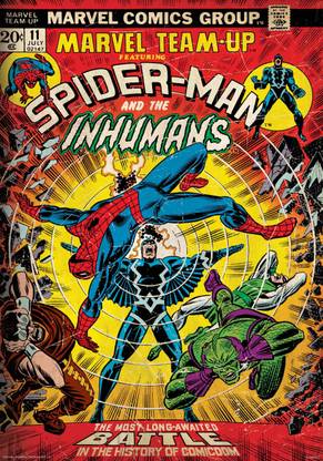 Spider man and the inhumans poster (Officially Licensed) Paper Print