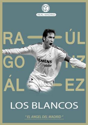 Raul Gonzalez Real Madrid Poster Paper Print