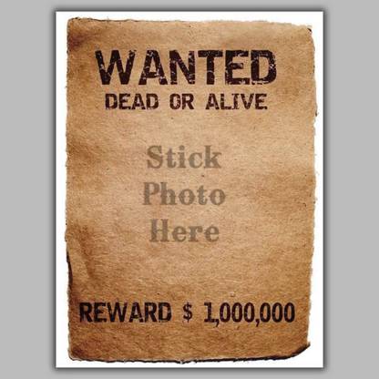 Athah Poster Wanted Reward Paper Rolled Paper Print