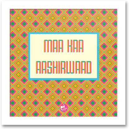 Ma ka ashirwad english White Square Frame Photographic Paper