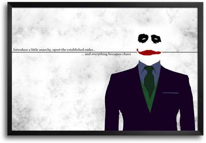 ShopMantra Joker Anarchy Quote Laminated Frame Poster Paper Print
