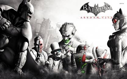 Batman: Arkham City villains Athah Fine Quality Poster Paper Print