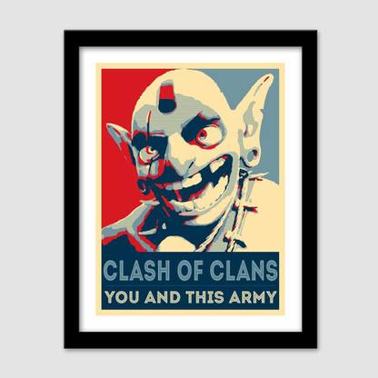 Clash Of Clans 1 Laminated & Framed Wall Mounted Photographic Paper