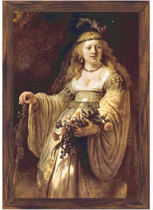 Portrait of Saskia As Flora (Code Rb3552) Canvas Art