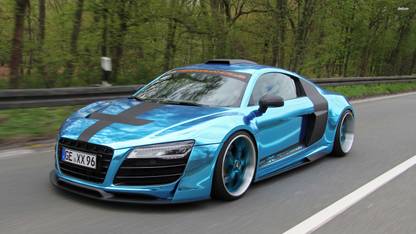 EurekaDesigns xXx Performance Bochum Audi R8 V10 along the forest Poster Fine Art Print