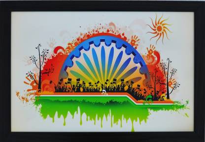 Patriotism Theme Framed Photographic Paper