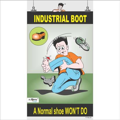 Safety Poster-Industrial Boot Paper Print