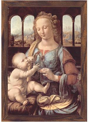 Madonna with the Carnation (Code Dv3109) Canvas Art