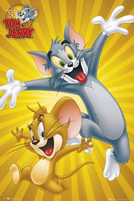 Tom and Jerry Paper Print