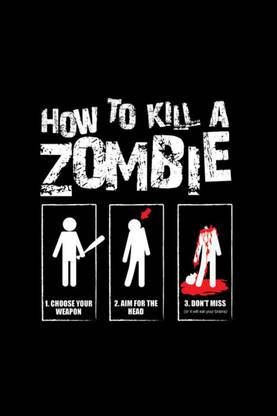 Funny Zombie Poster Paper Print