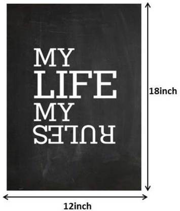 My Life My Rules Paper Print
