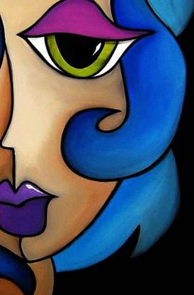 Mesleep Traditional Face Painting Without Frame Canvas Art