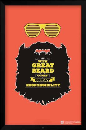 Beard Quotes Paper Print