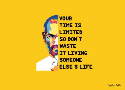 Steve Jobs Motivational Quotes A3 Paper Print